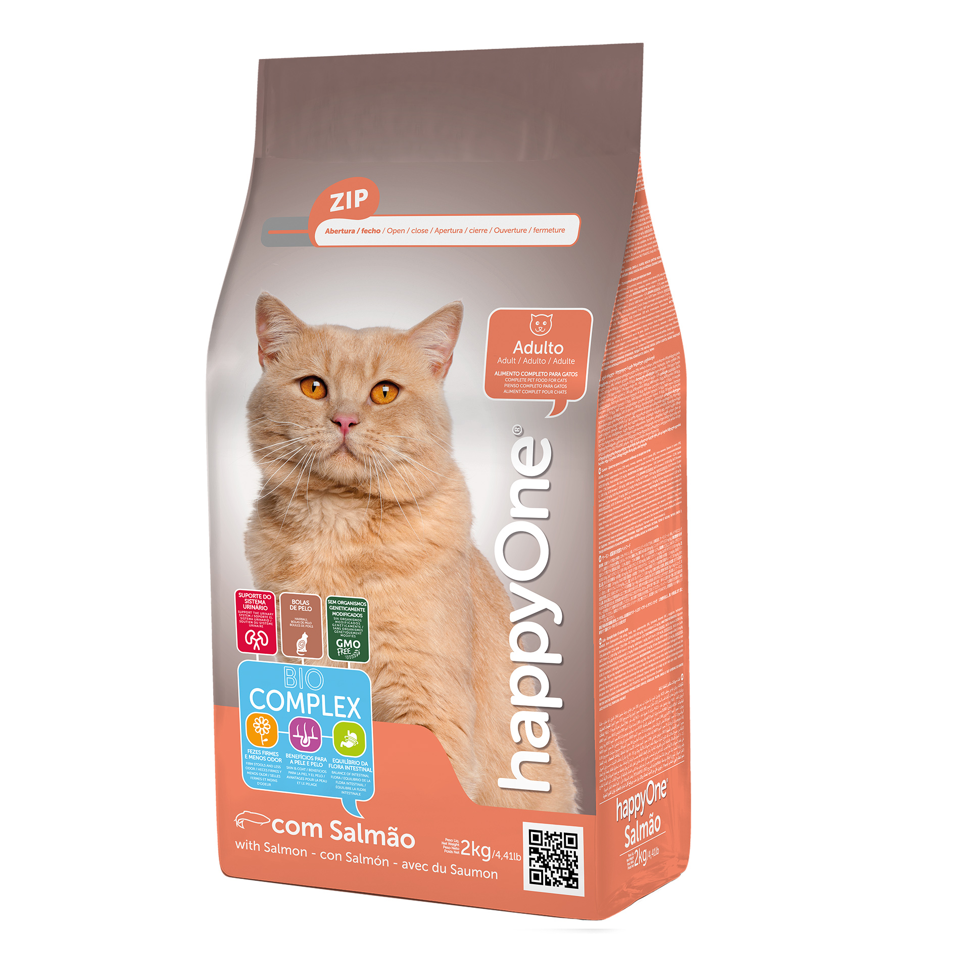 Alimento Seco Para Gato Salmão 2 KG HAPPYONE