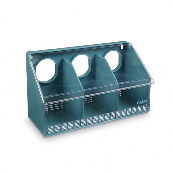 Comedouro p/ Pombos Pl�stico Gaun 3Buracos