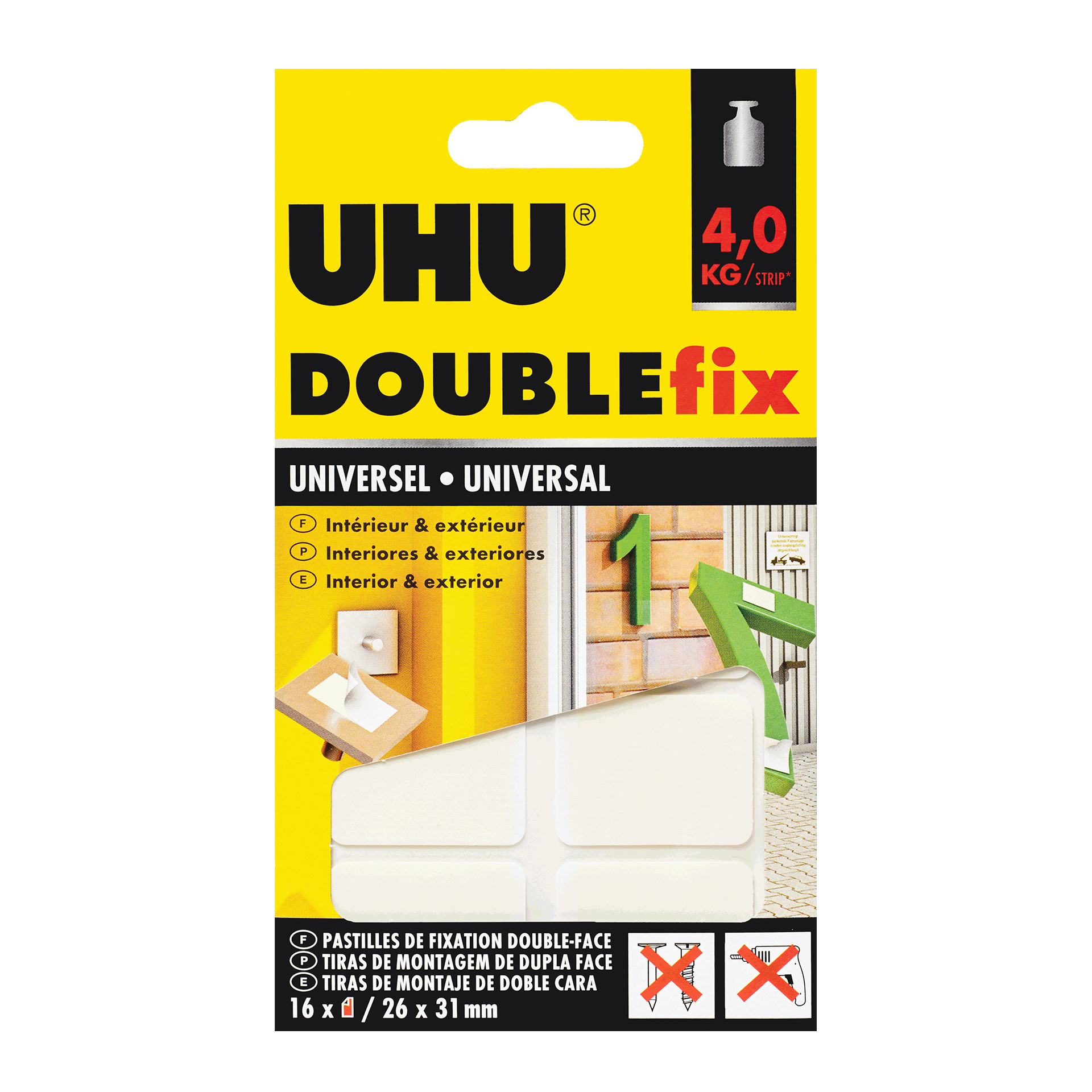 Fita Cola Dupla Universal UHU 1,5Mt