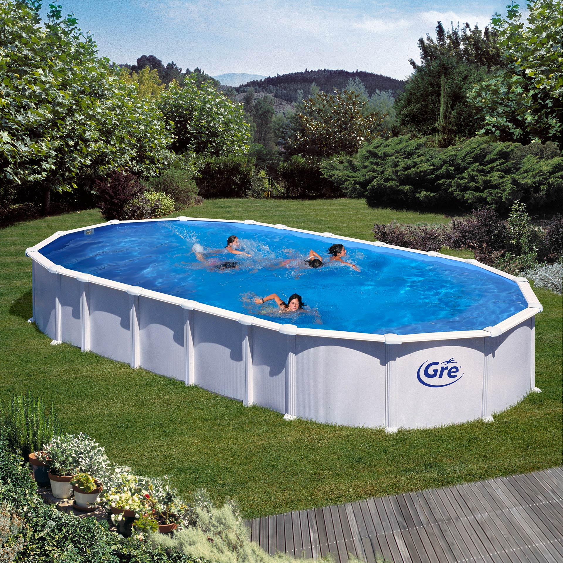 Piscina Filtro Areia Omega 800X470X132 CM GRE