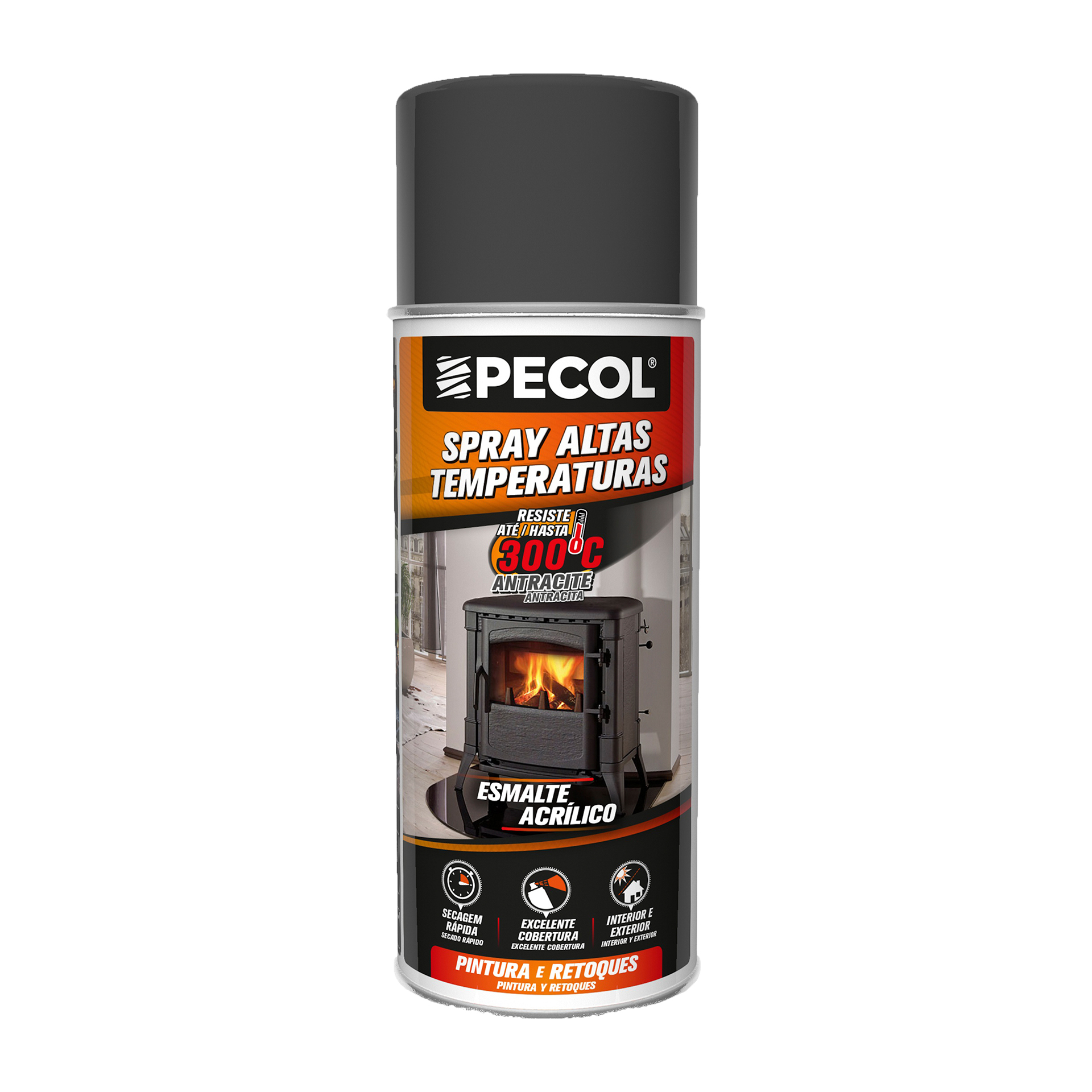 Pintura Spray Altas Temperaturas Ant PECOL 400ML