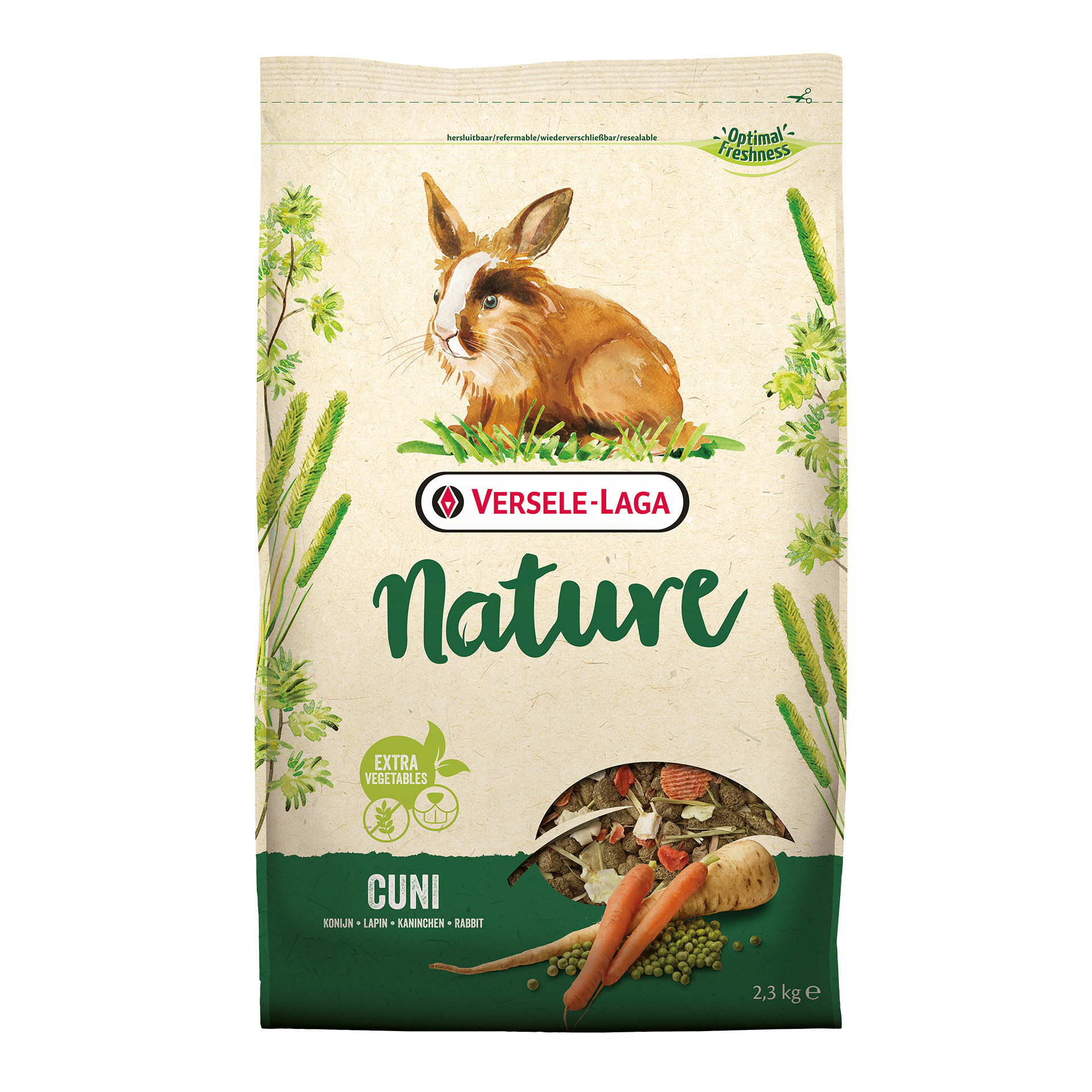 Alimento P/Coelho Anão Mistura Nature 2,3 KG VERSE
