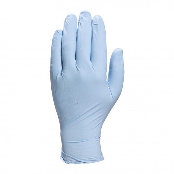 Luva prot nitril descartavel c/p 100un azul n6 DE