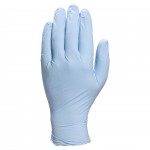 Luva prot nitril descartavel c/p 100un azul n8 DE
