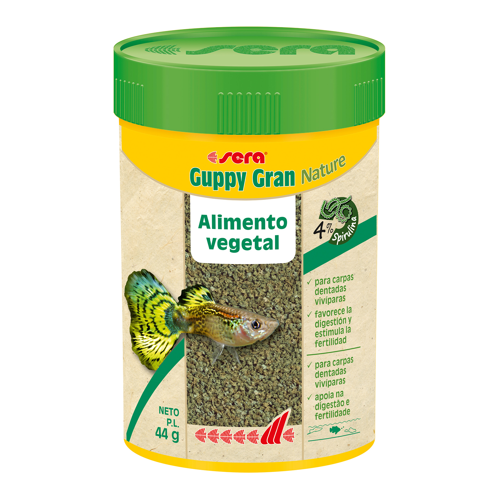 Alimento para Peixe Guppy Gran Nature SERA 100Gr