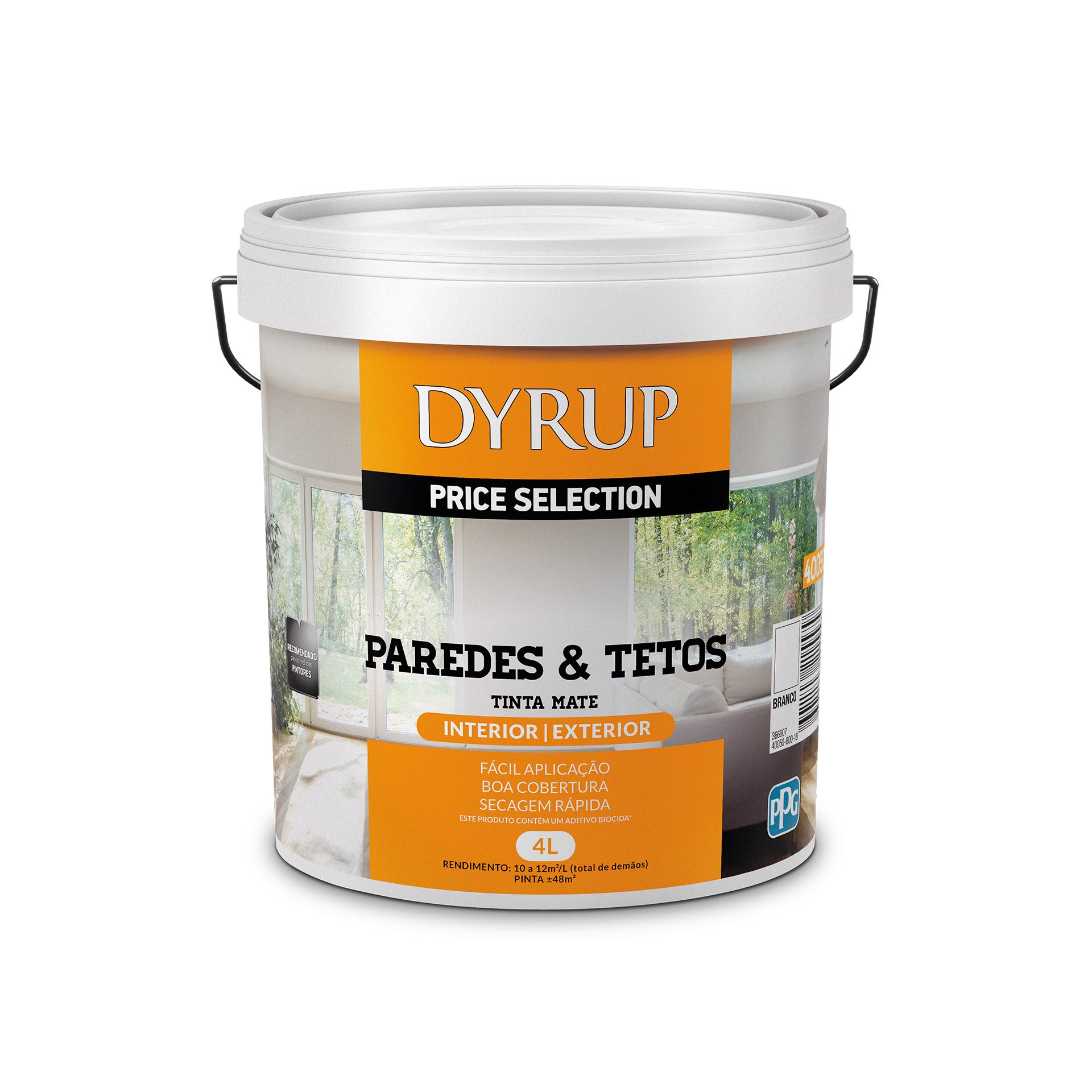Tinta Paredes e Tetos Extra Branca DYRUP 4LT
