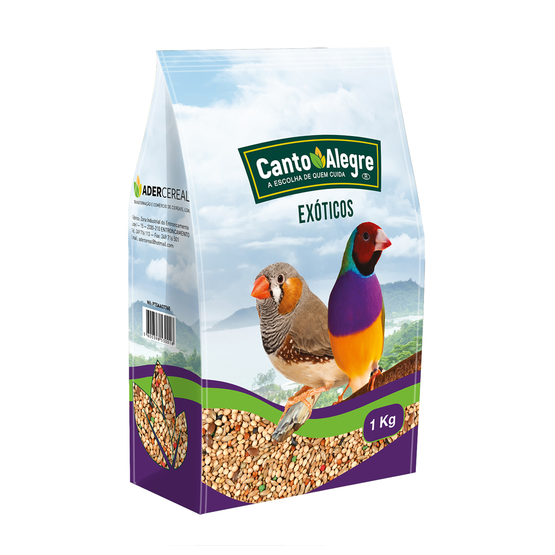 Alimento Pássaros Exóticos Mistura 1 KG CANTO ALEG