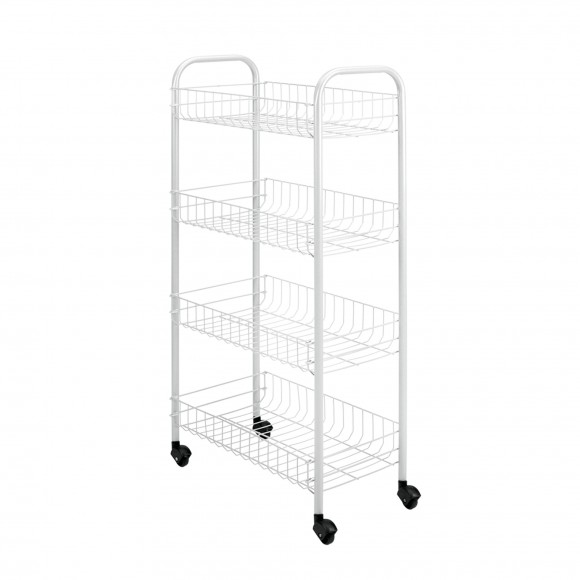 Carrinho De Metal Com Rodas 4 Cestos PETEX Carrinho De Metal Com Rodas 4 Cestos PETEX
