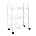 Carrinho De Metal Com Rodas 3 Cestos PETEX Carrinho De Metal Com Rodas 3 Cestos PETEX