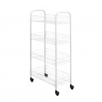 Carrinho De Metal Com Rodas 4 Cestos PETEX Carrinho De Metal Com Rodas 4 Cestos PETEX