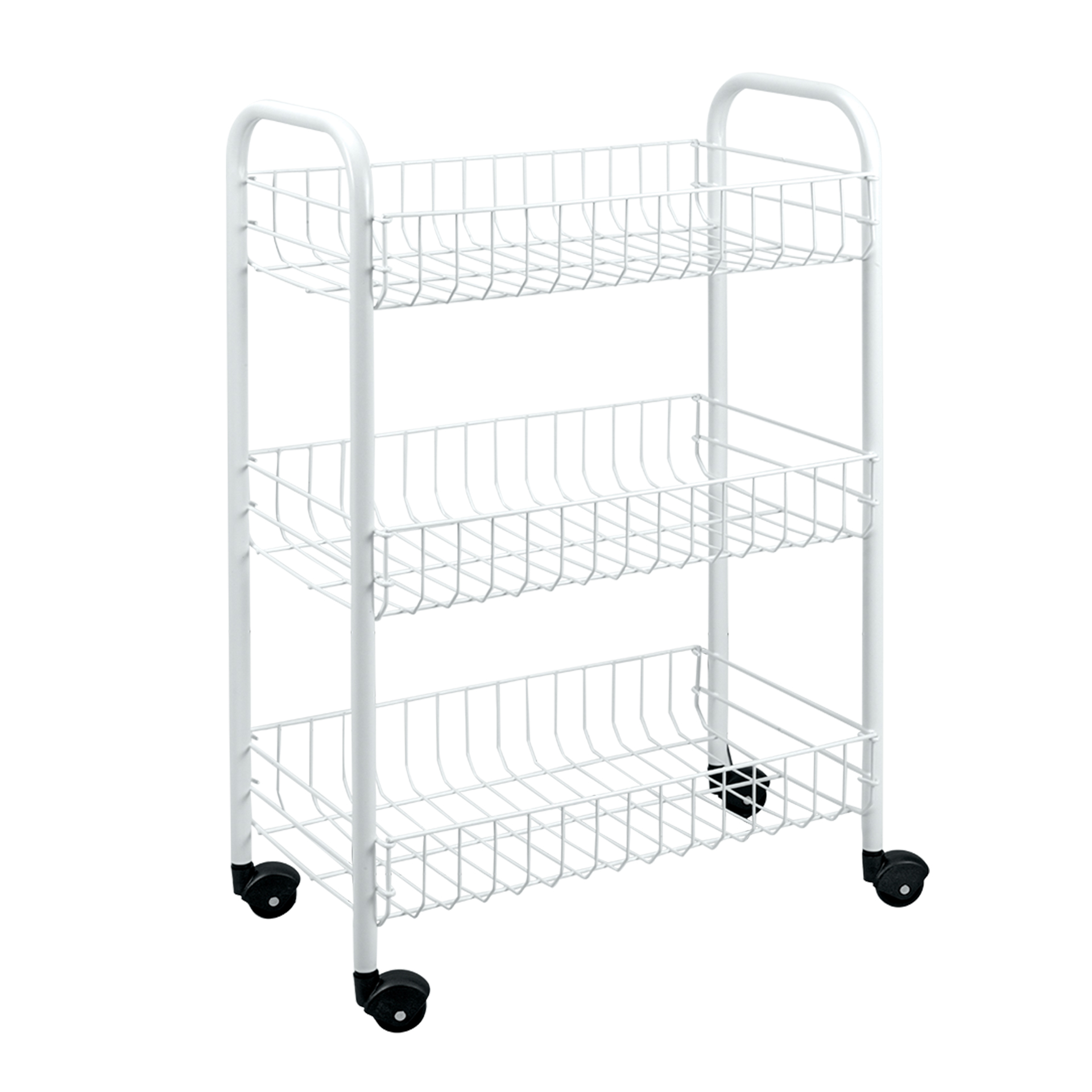 Carrinho De Metal Com Rodas 3 Cestos PETEX