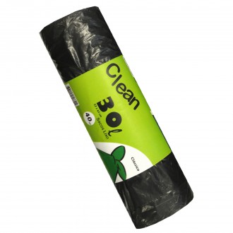 Saco Do Lixo Com Atilho 30 L 40 UN CLEAN