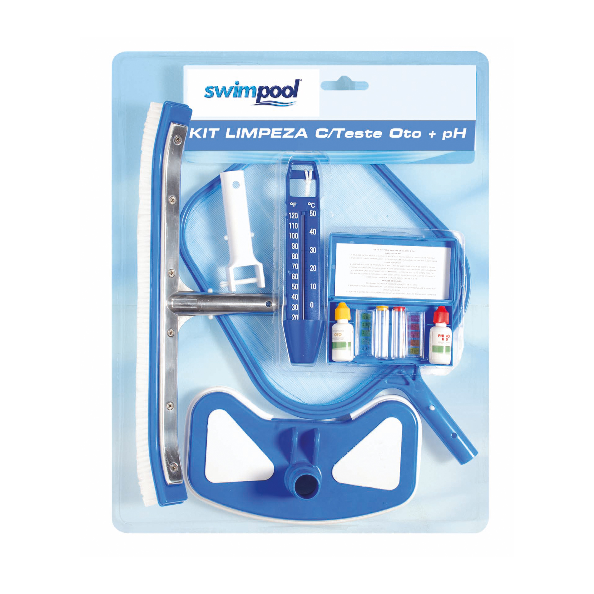 Kit Limpeza+Teste Ph-Cloro SWIMPOOL