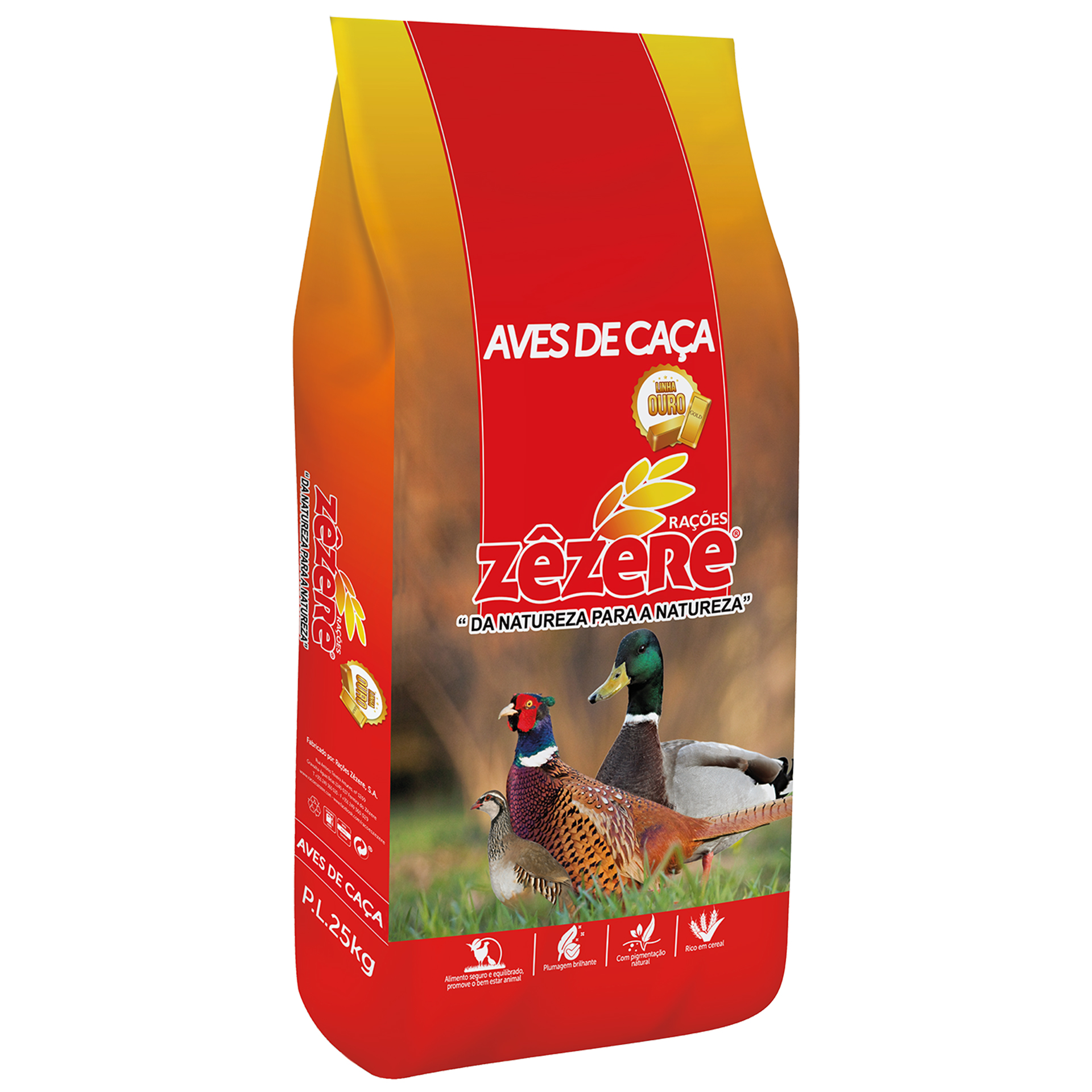 Ração Granulado Ave Caça 4 25 KG ZÊZERE OURO
