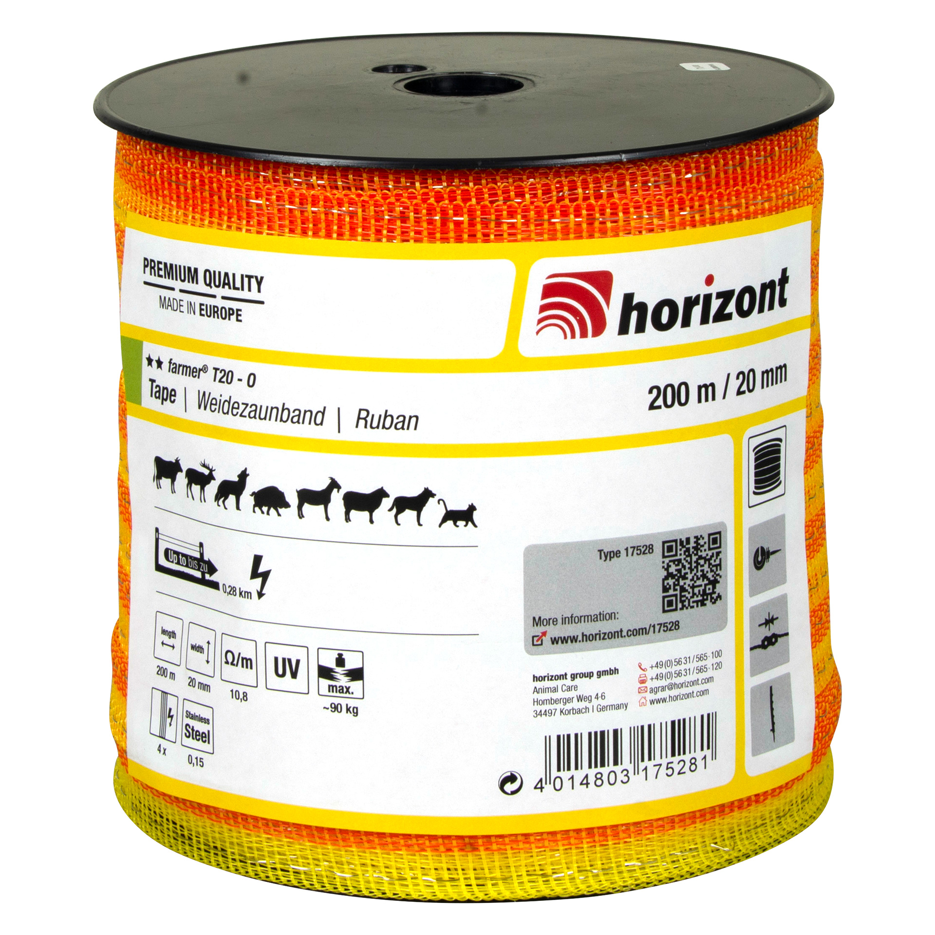 Fita Farmer T20 4 Condutores 40 MMx200 M HORIZONT