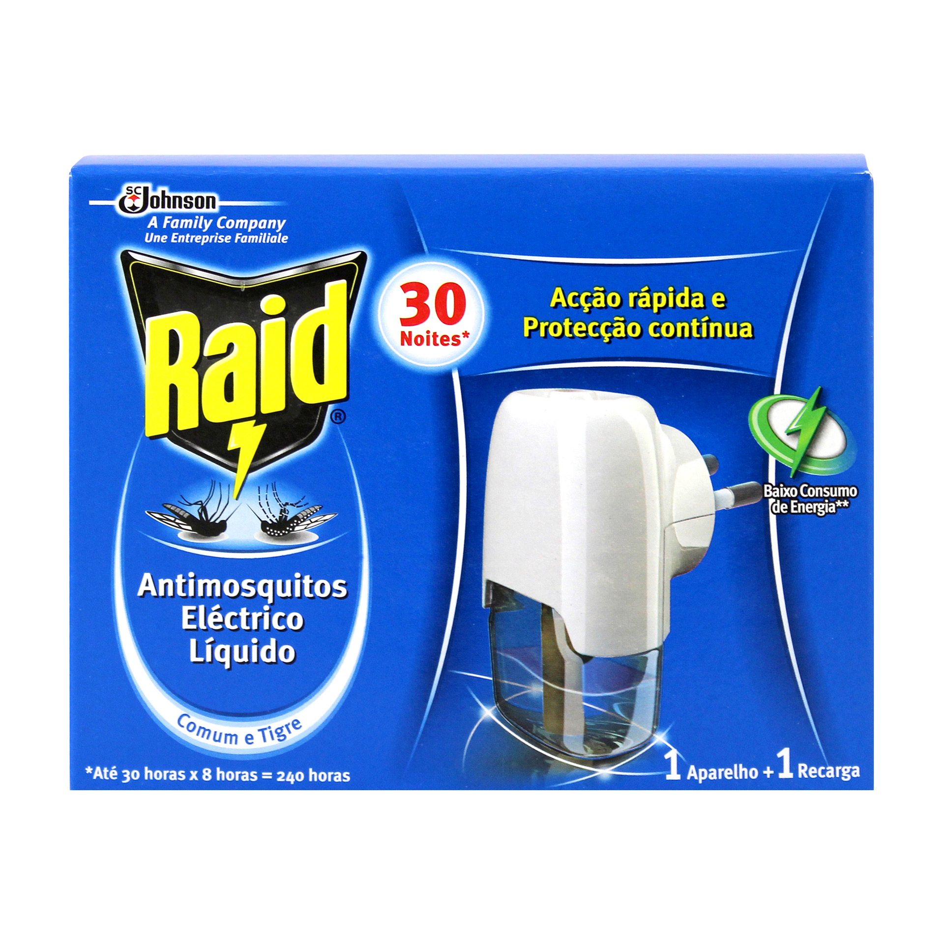 Inseticida Elétrico Aparelho 30 Noites 21 ML RAID
