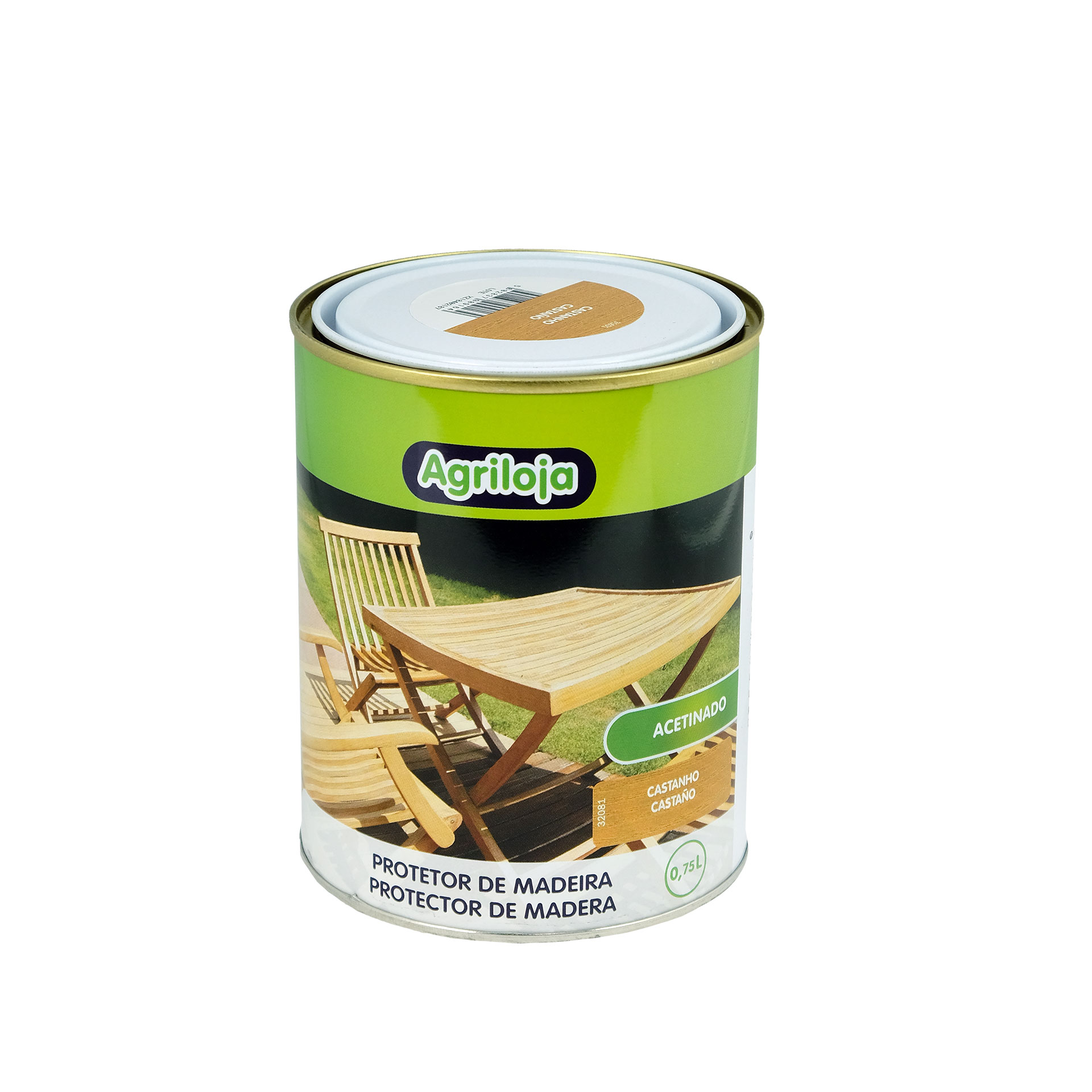 Protetor Madeira Acetin Castanho 750ML AGRILOJA