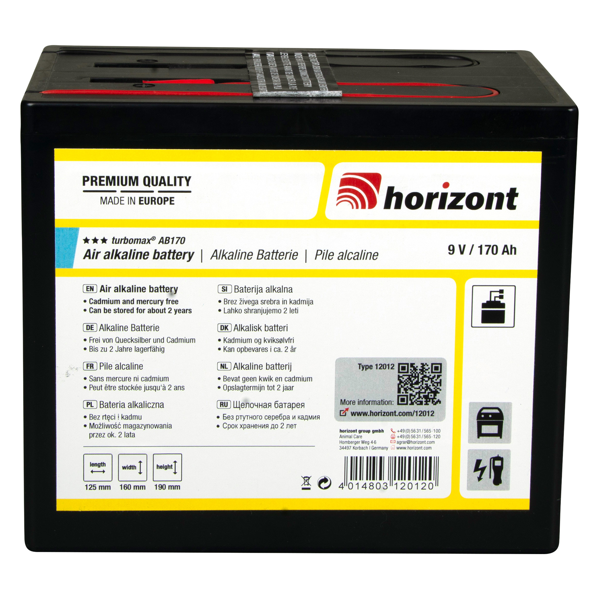 Pilha Alcalina Turbomax Ab 9 V HORIZONT
