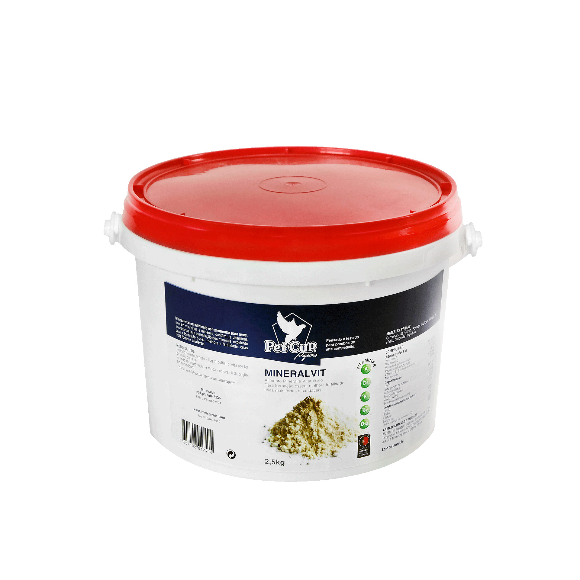 Mineralvit para Pombos PET CUP 2,5KG