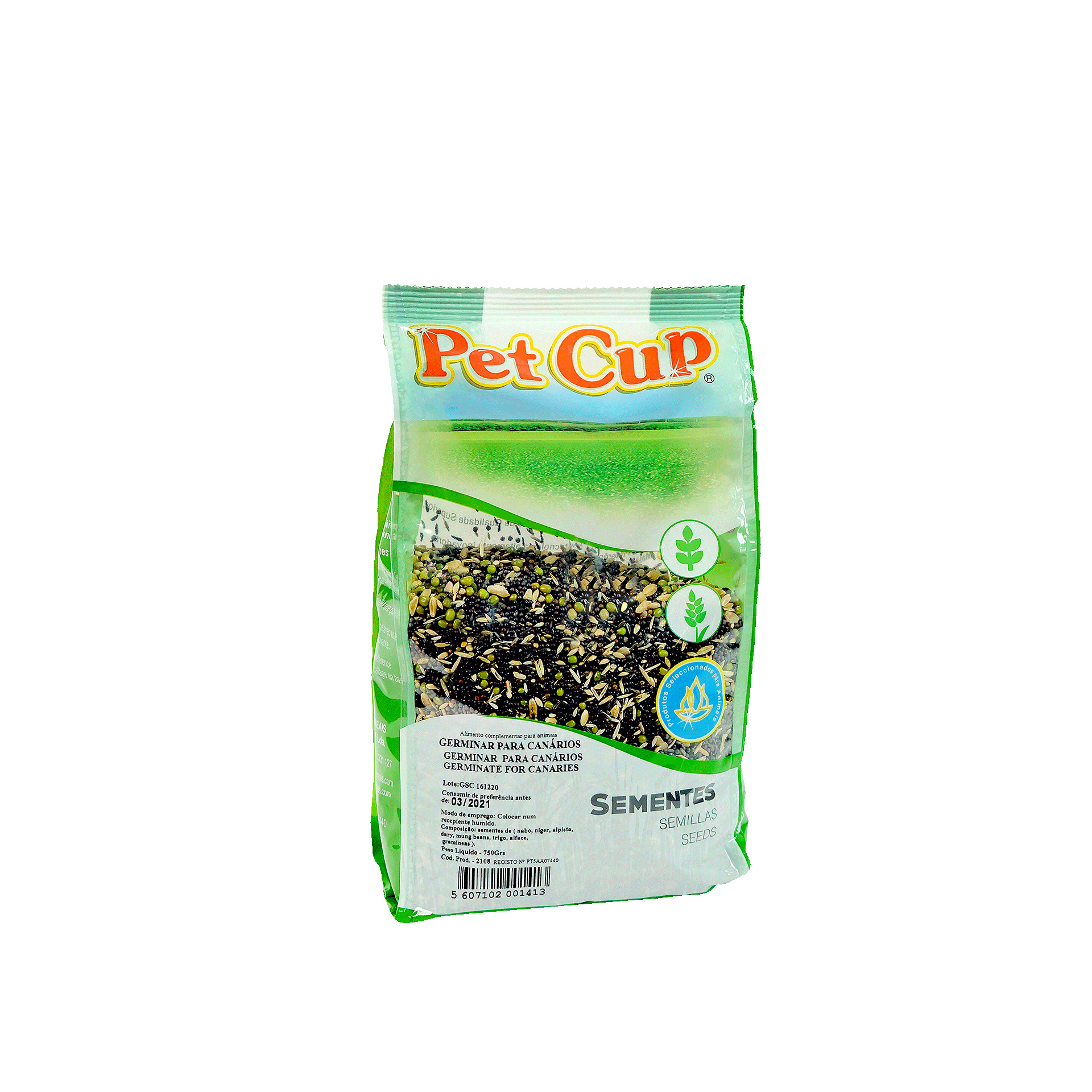 Semente Germinar paraCanário PET CUP 750Gr