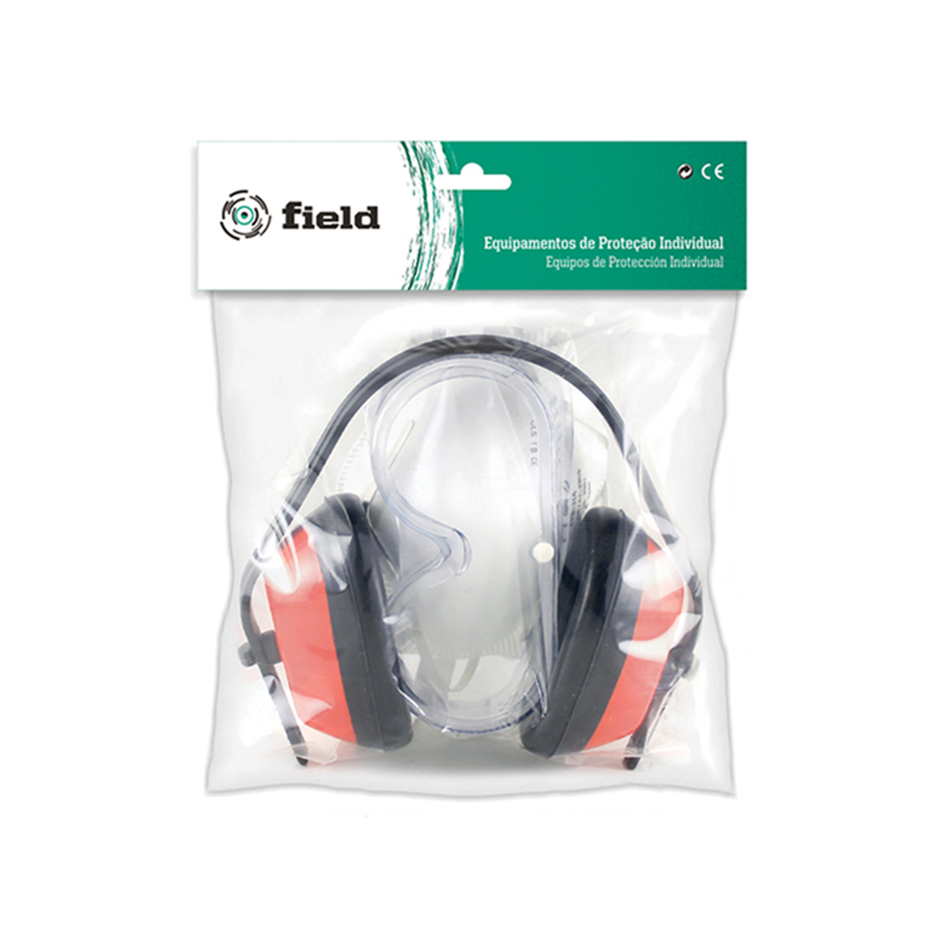 Conjunto Óculo Proteção Com Máscara Com Auricular