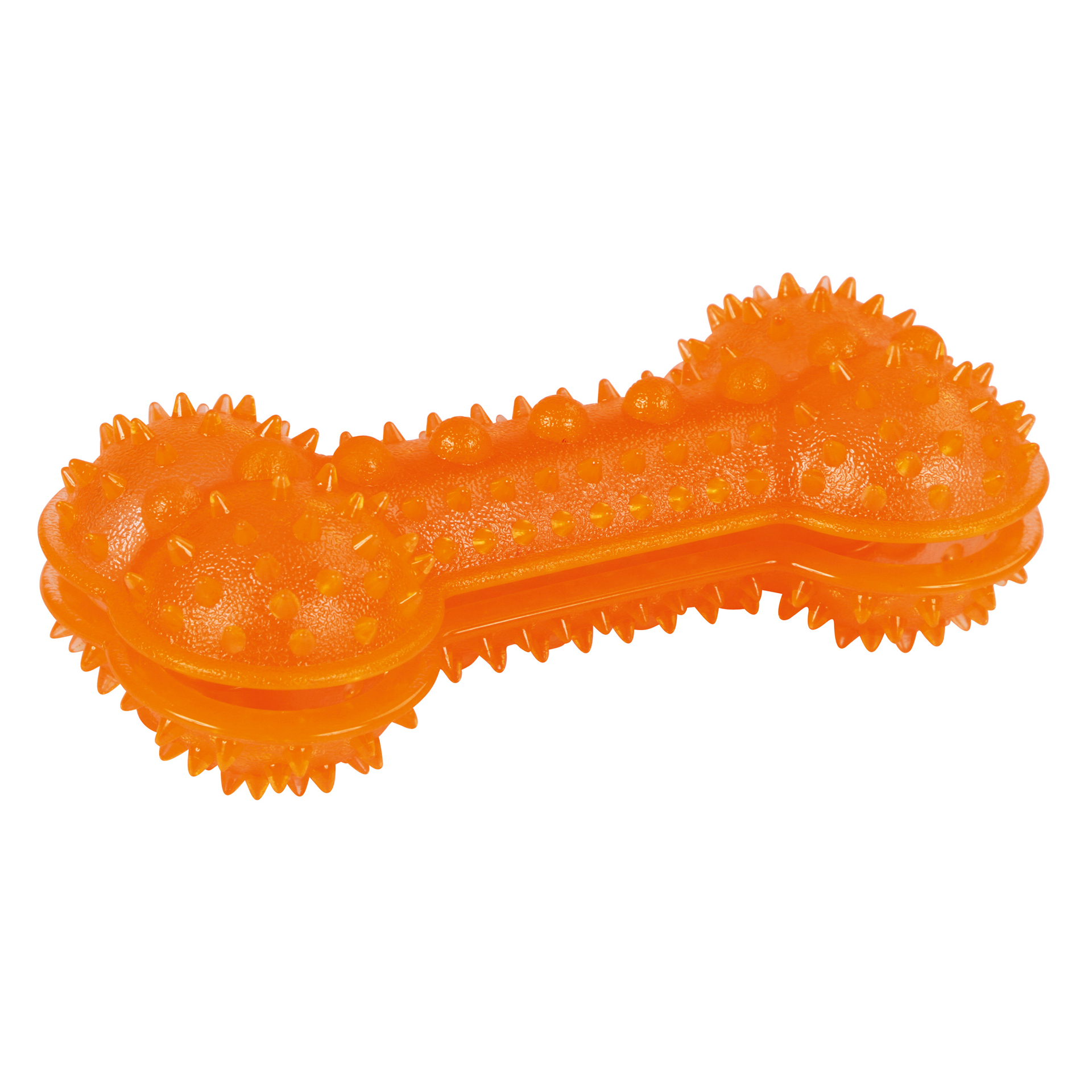 BRINQUEDO PARA CÃO OSSO RESISTENTE LARANJA 13 CM