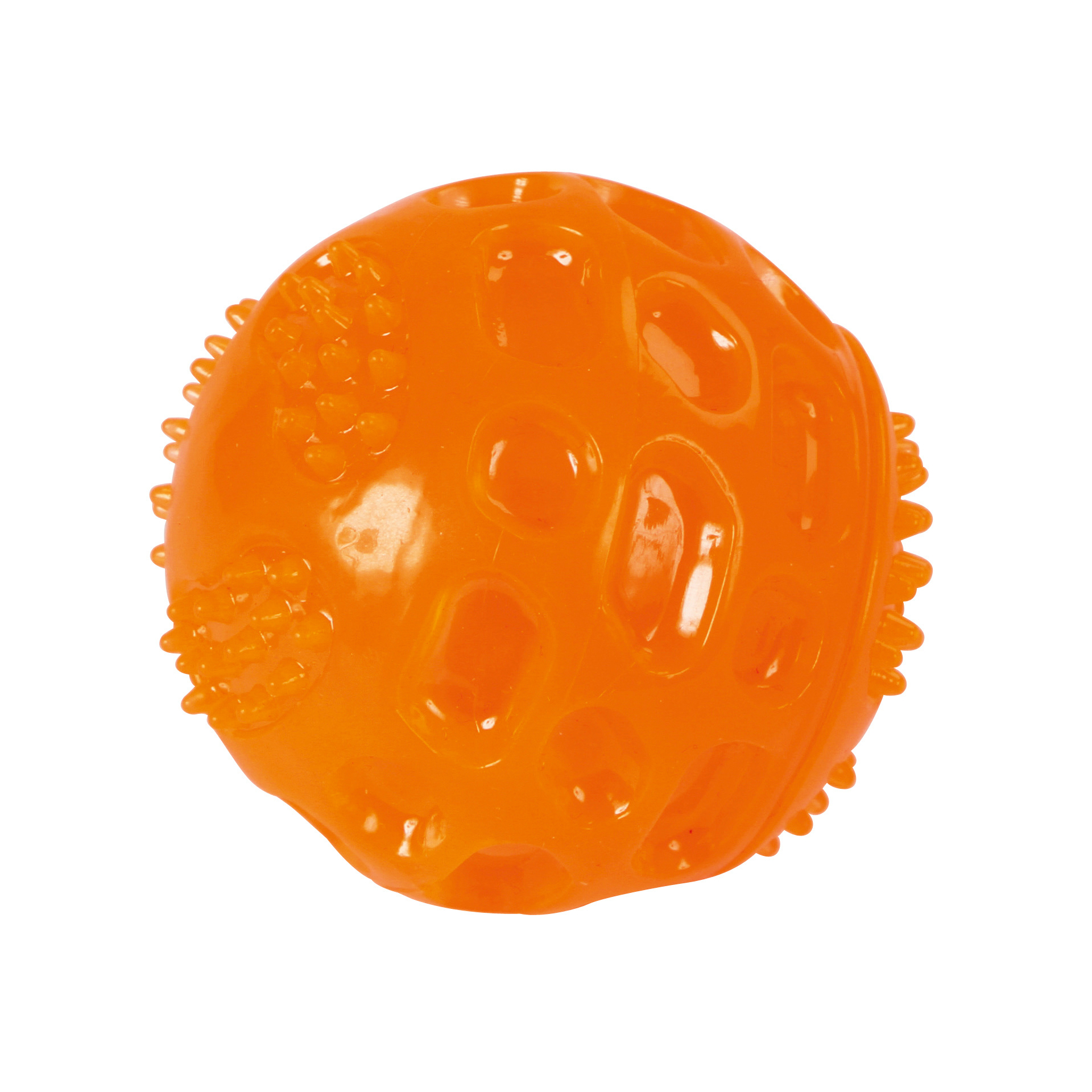 BRINQUEDO PARA CÃO BOLA RESISTENTE LARANJA