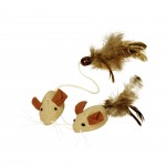 Brinq Conj 2 Ratos c/Pena 5CM Brinq Conj 2 Ratos c/Pena 5CM