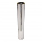 Tubo Parede Dupla Inox 80/130Mmx1Mt