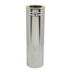 Tubo Parede Dupla Inox 80/130Mmx0,5Mt