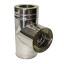 Te c/Tampo 90 Parede Dupla Inox 80/130 Mm