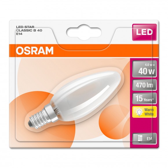 Lamp led star classic fosca b40 ama 470lm OSRAM