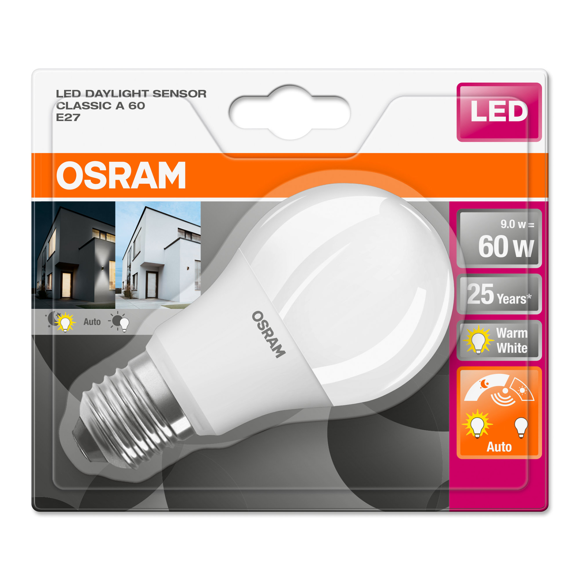 Lamp led star cl a60 sensor ama E27 806lm OSRAM