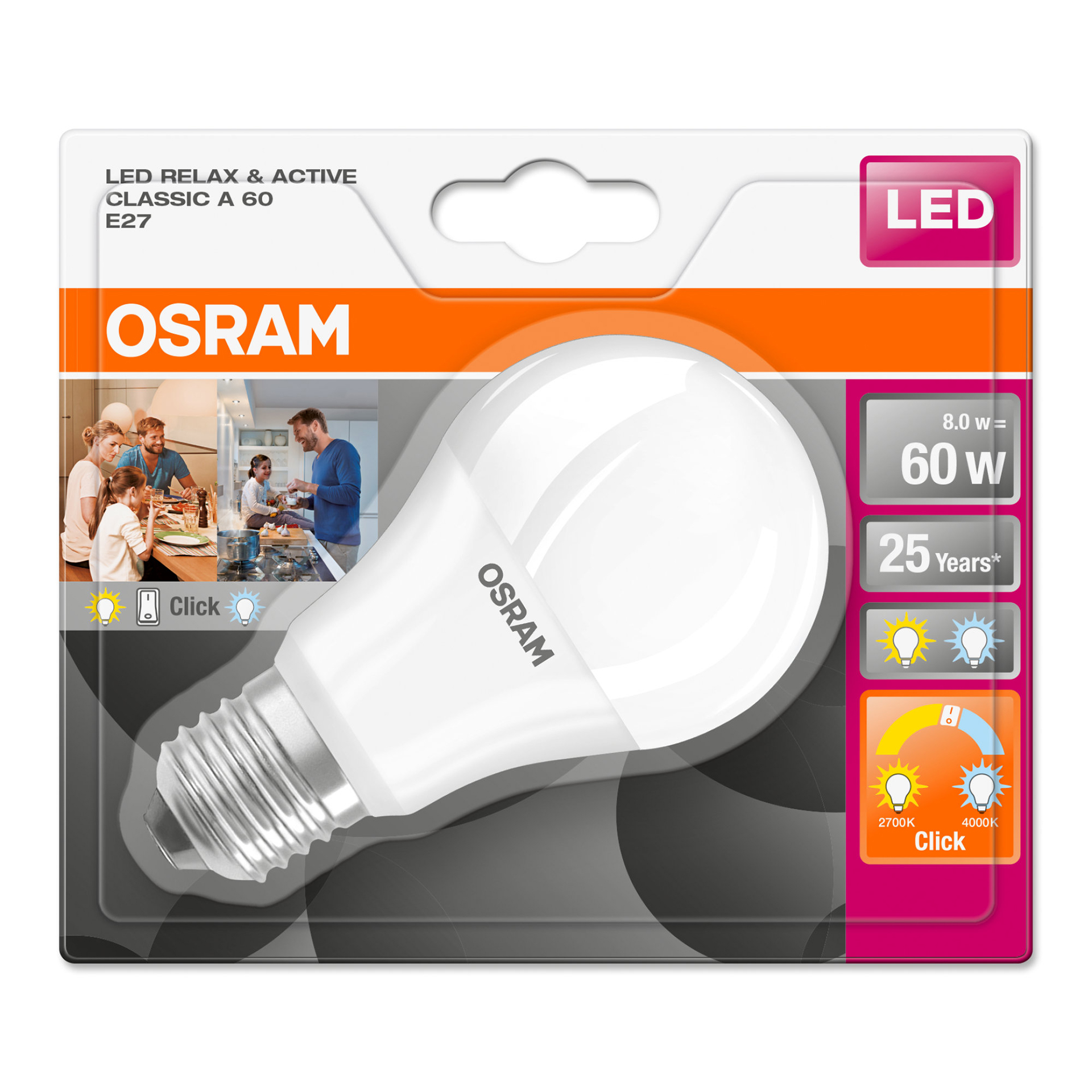 Lamp led star cl a60 active&relax E27 806lm OSRAM
