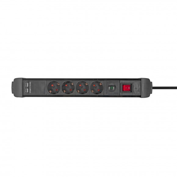 Extenso 4 tomadas c/ int e 2usb 1,5m ASLO