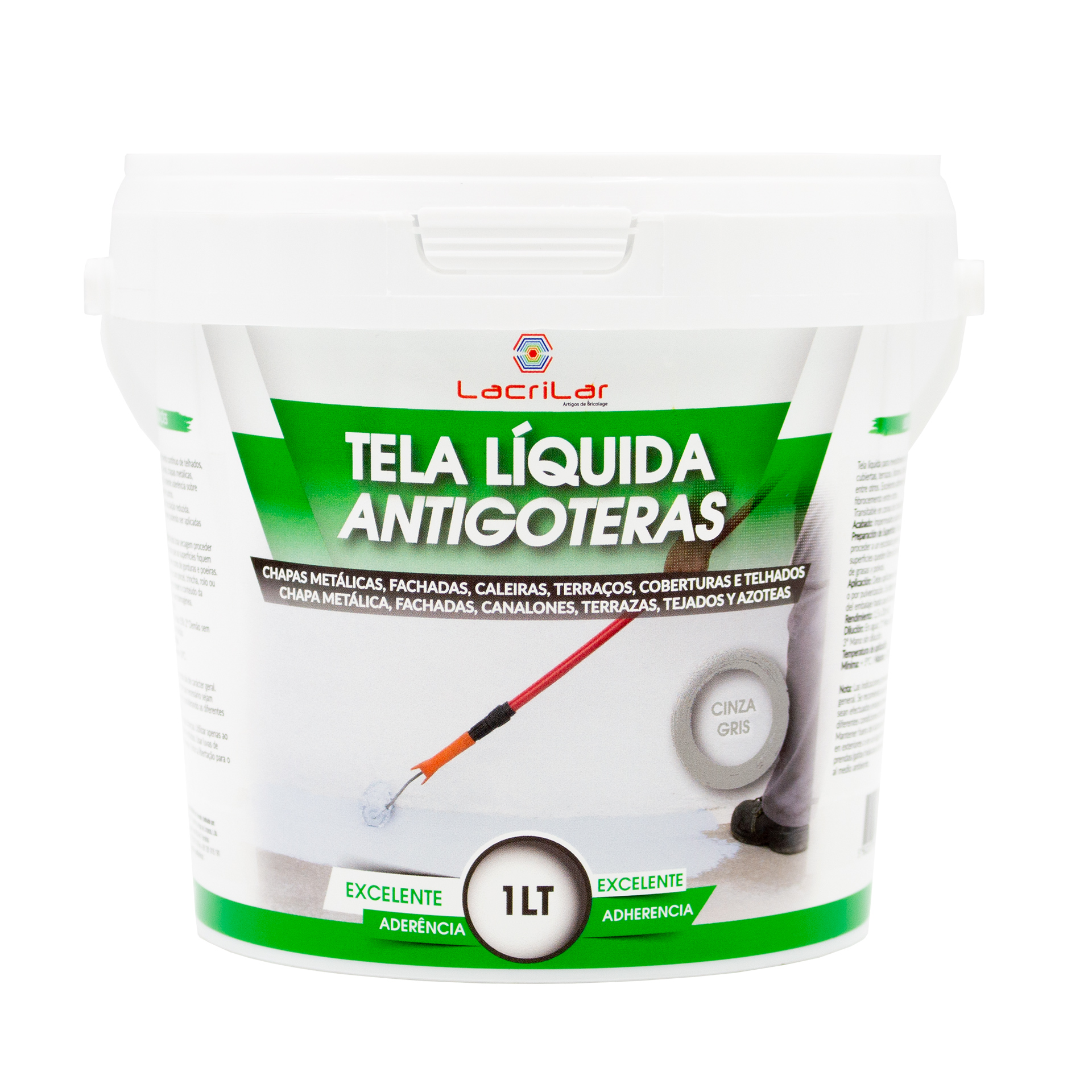 Borracha Liquida Cinza 1LT