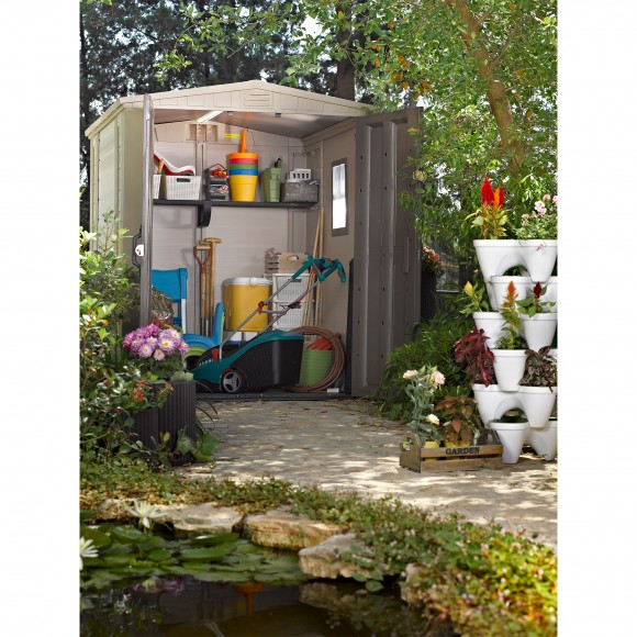 ABRIGO DE PLSTICO 2PORTAS BEGE 3,4 M2