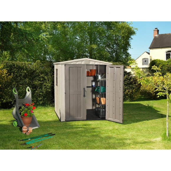 ABRIGO DE PLSTICO 2PORTAS BEGE 3,4 M2