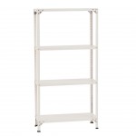 Estante Metálica Branca 4 Prateleiras LITAN Estante Metálica Branca 4 Prateleiras LITAN