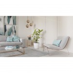 Vaso San Remo Branco Com Rodas 36 CM ARTEVASI Vaso San Remo Branco Com Rodas 36 CM ARTEVASI