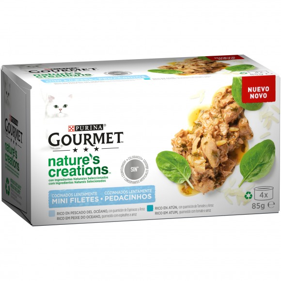 Alimento Hmido Gato Atum 4X85 G GOURMET NATURE