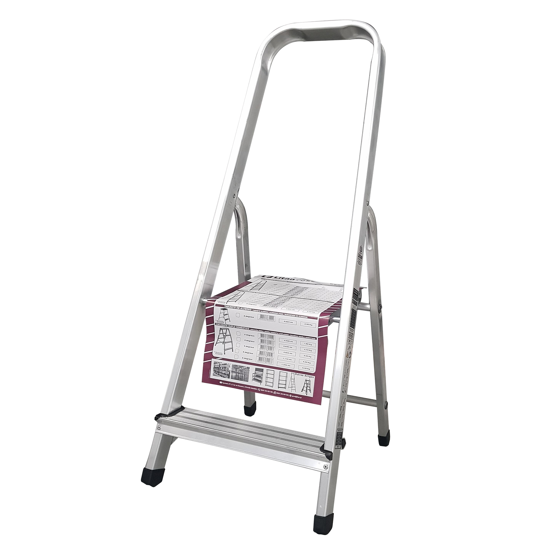 Escadote Alúminio 2 Degraus LITAN