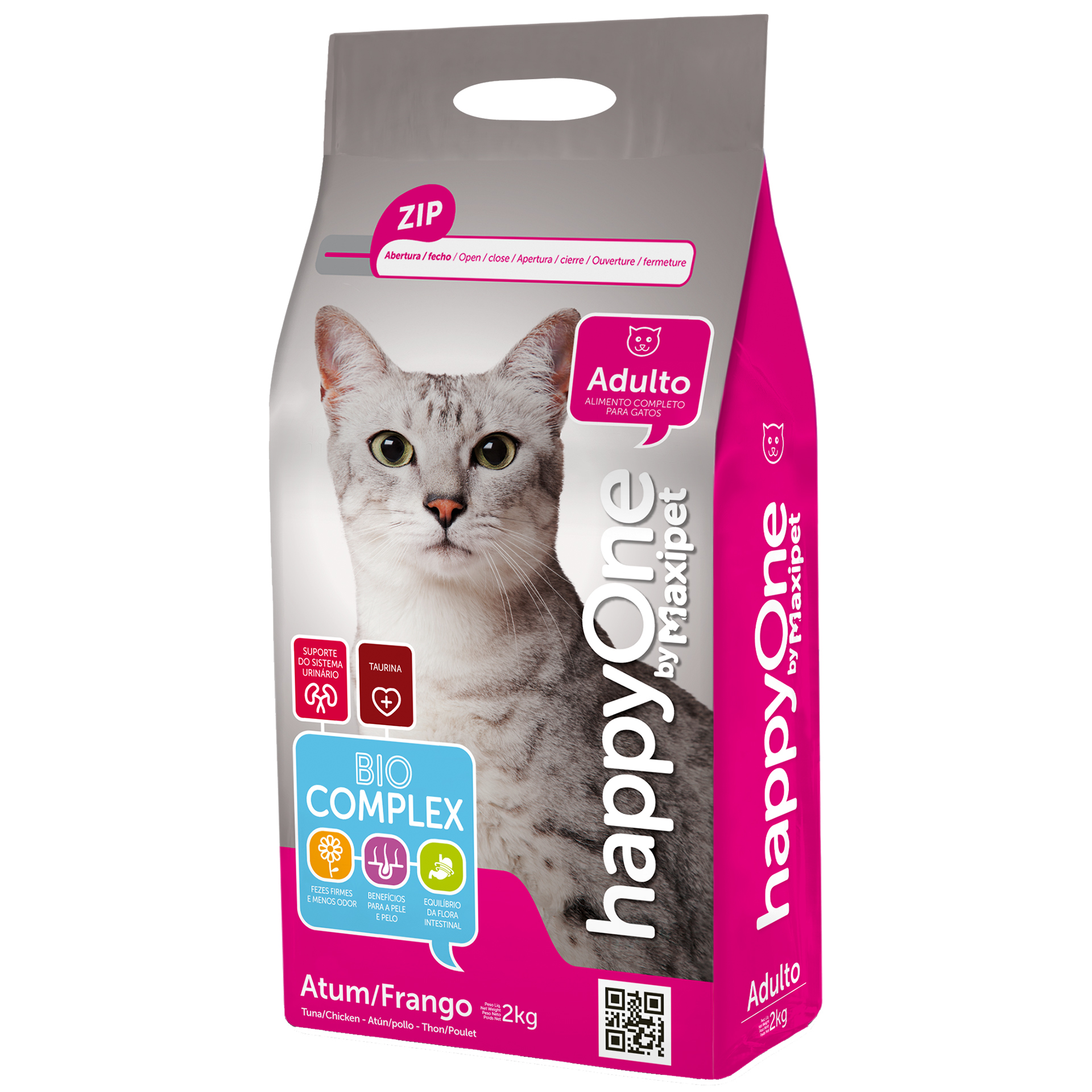 Alimento Seco Para Gato Atum Frango 2 KG HAPPYONE