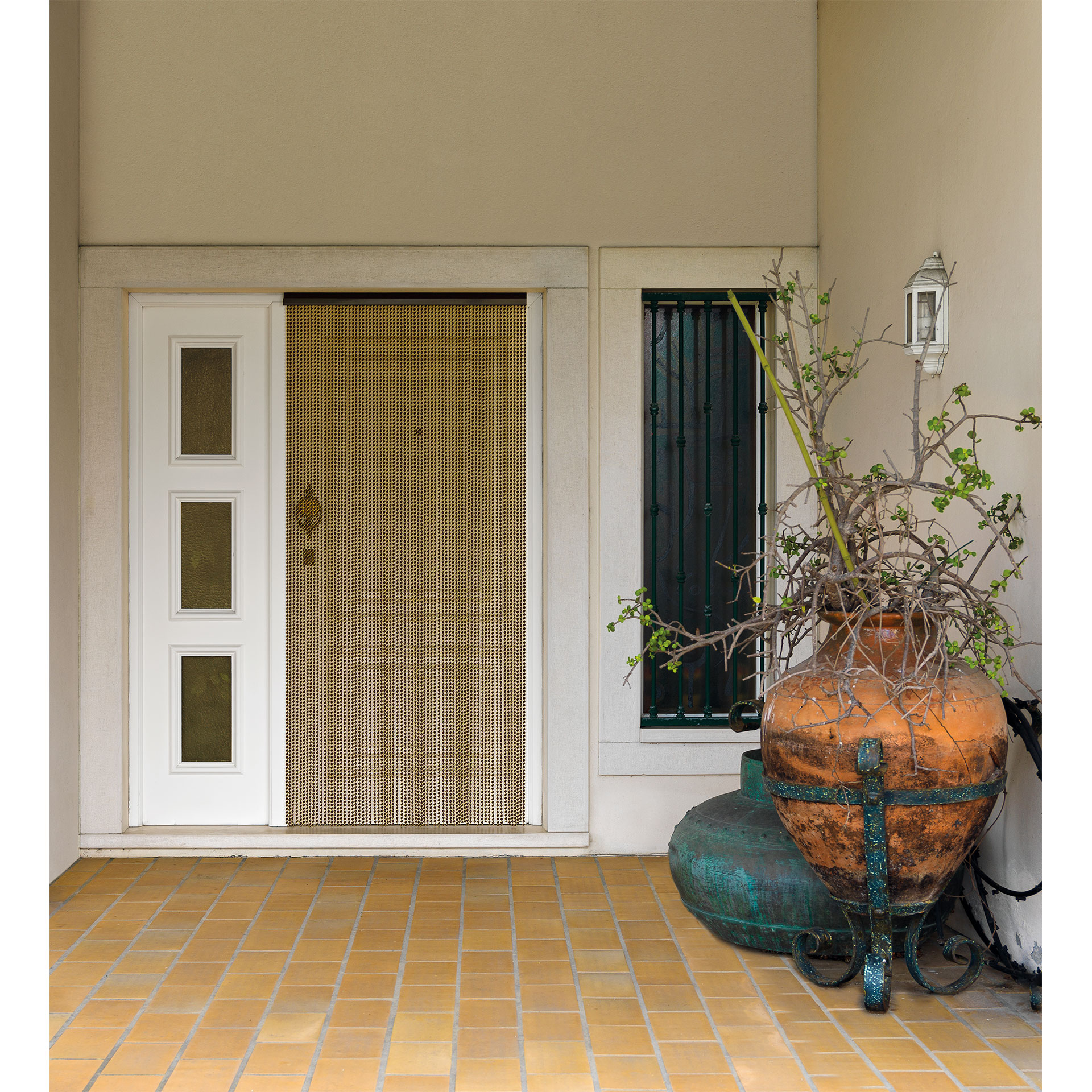 CORTINA ESPIRAL CASTANHO 90X200 CM