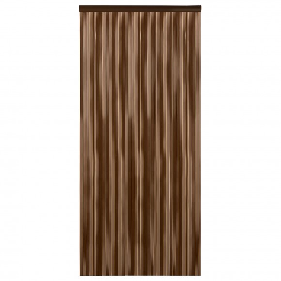 CORTINA TIRAS CASTANHO/BEGE 90X200 CM
