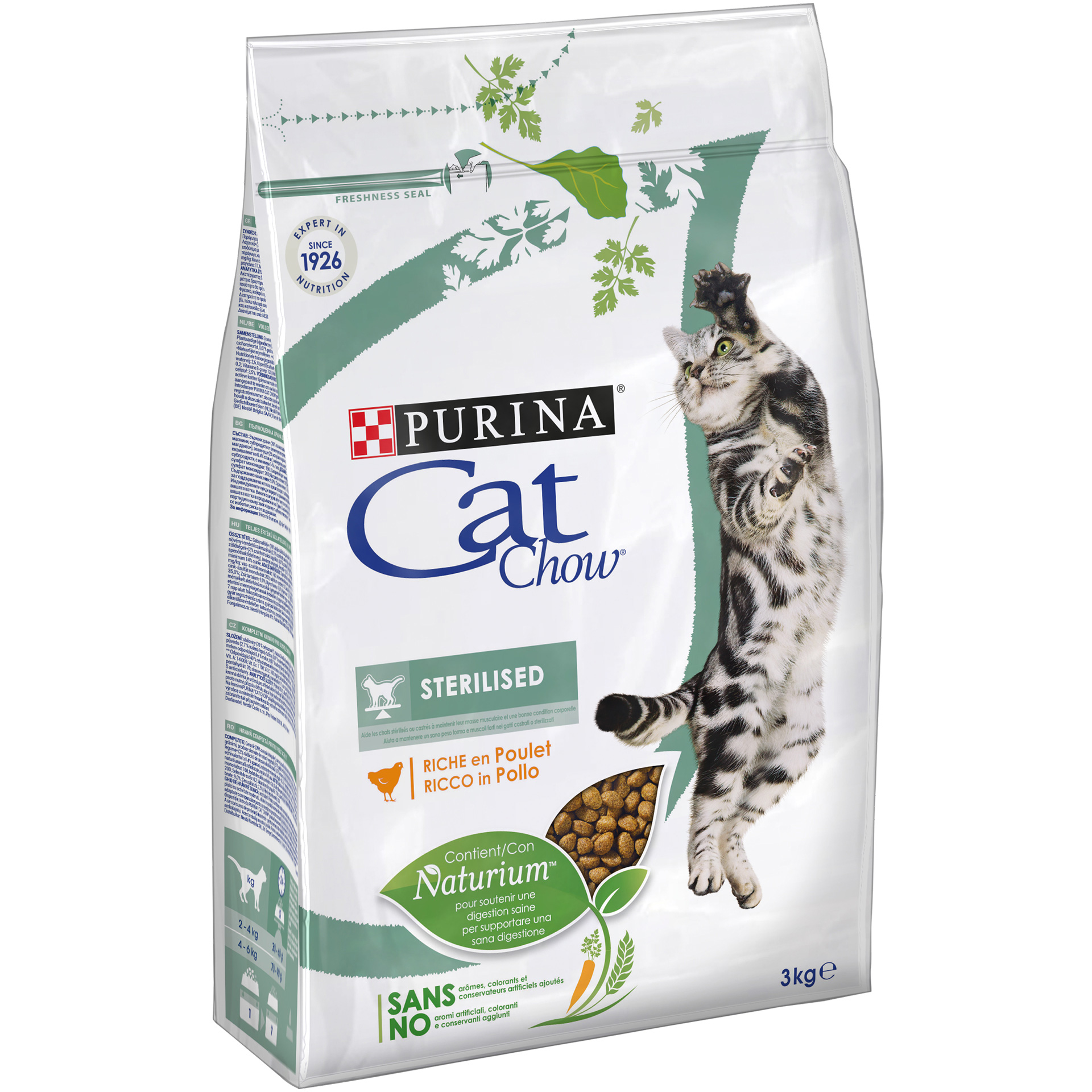 Alimento Gato Esterelizado Frango 3 KG CATCHOW