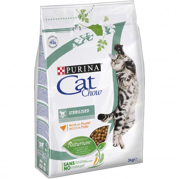 Alimento Gato Esterelizado Frango 3 KG CATCHOW