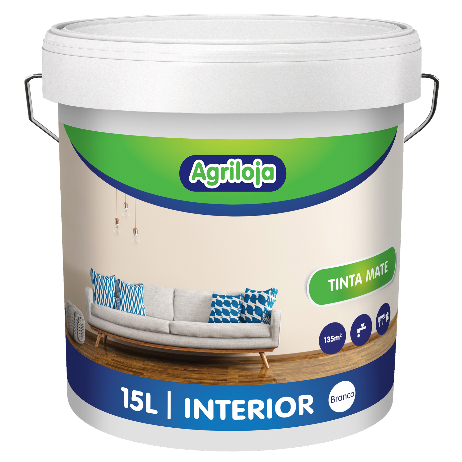 Tinta Plastica Int. Branca 15LT AGRILOJA