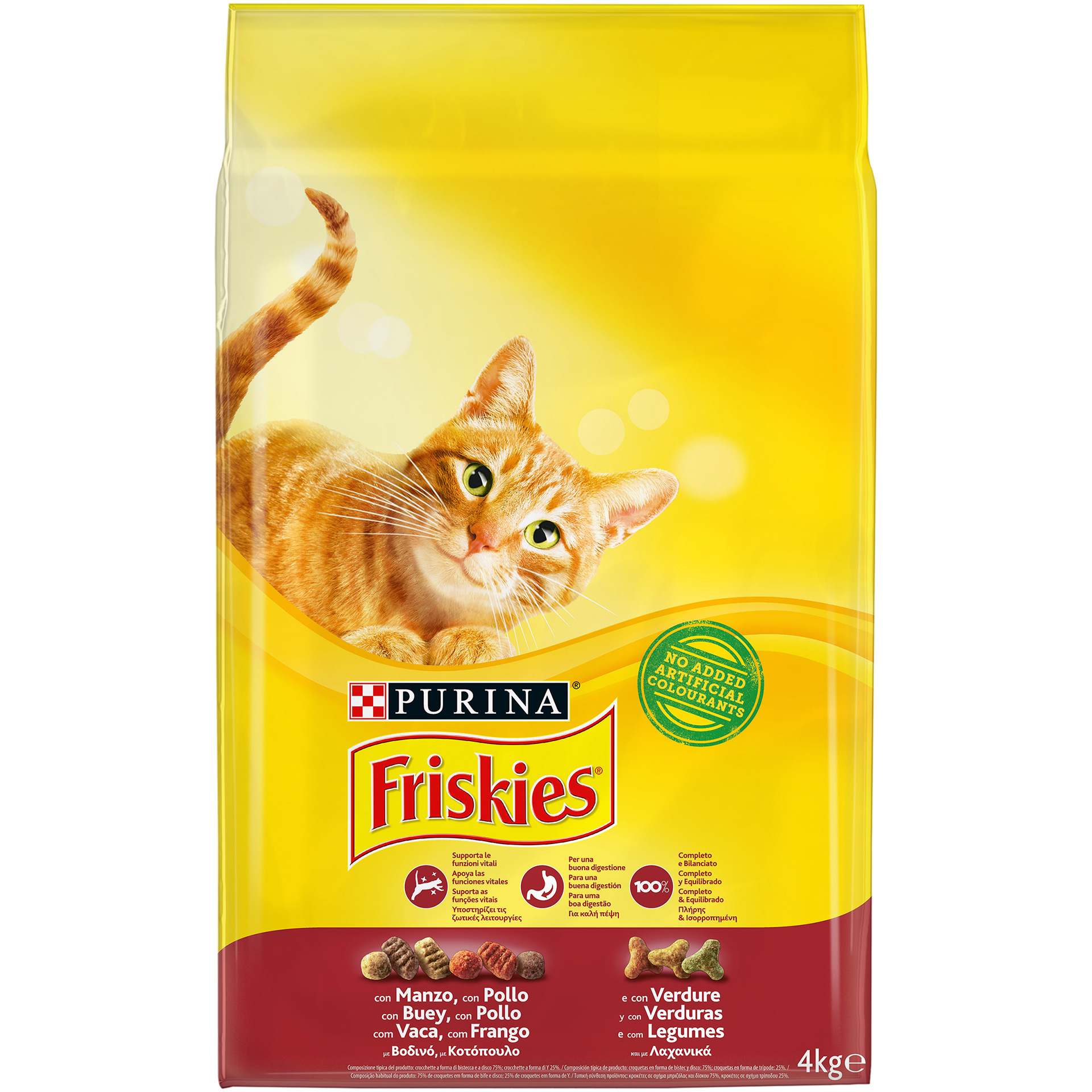 ALIMENTO SECO PARA GATO VACA/FRANGO E LEGUMES 4 KG
