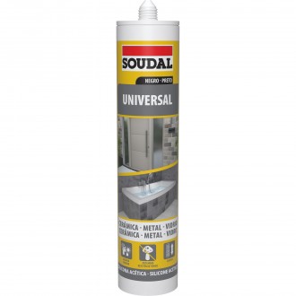 Silicone Universal Acetico Preto SOUDAL 300ML Silicone Universal Acetico Preto SOUDAL 300ML